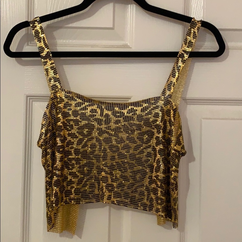 Cheetah print chain top